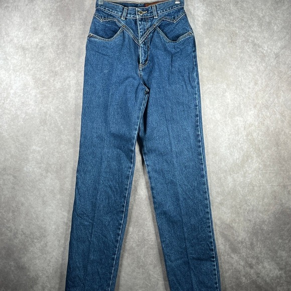 Vintage Lawman Bareback Jeans Womens Size 5 Denim Straight Cowgirl Rodeo Western - Picture 1 of 12